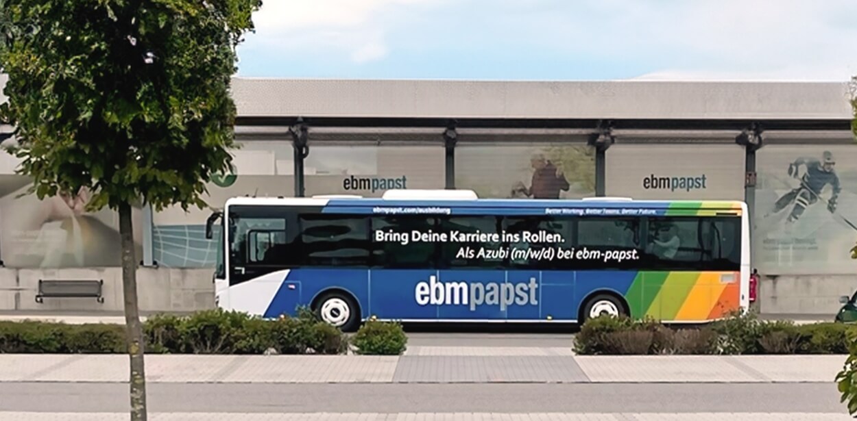 Anwendungsbeispiel employer branding Bus
